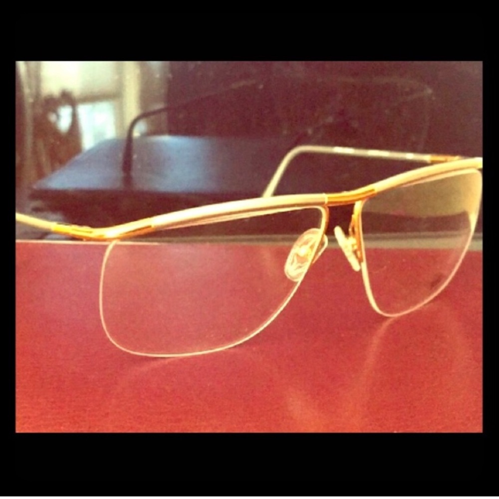 NEW rimless frame LogoParis Designer silver gold lightweight large made in Paris
